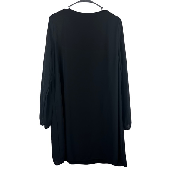 Charming Charlie V Neck Black Cold Shoulder Dress Size Large - Picture 5 of 5